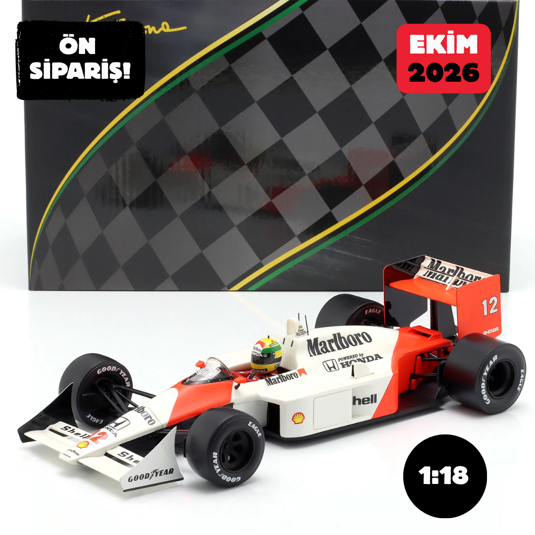 Ön Sipariş - 1/18 Premium X - Ayrton Senna McLaren MP4/4 #12 Winner Japan GP Formula 1 World Champion - SEN18002