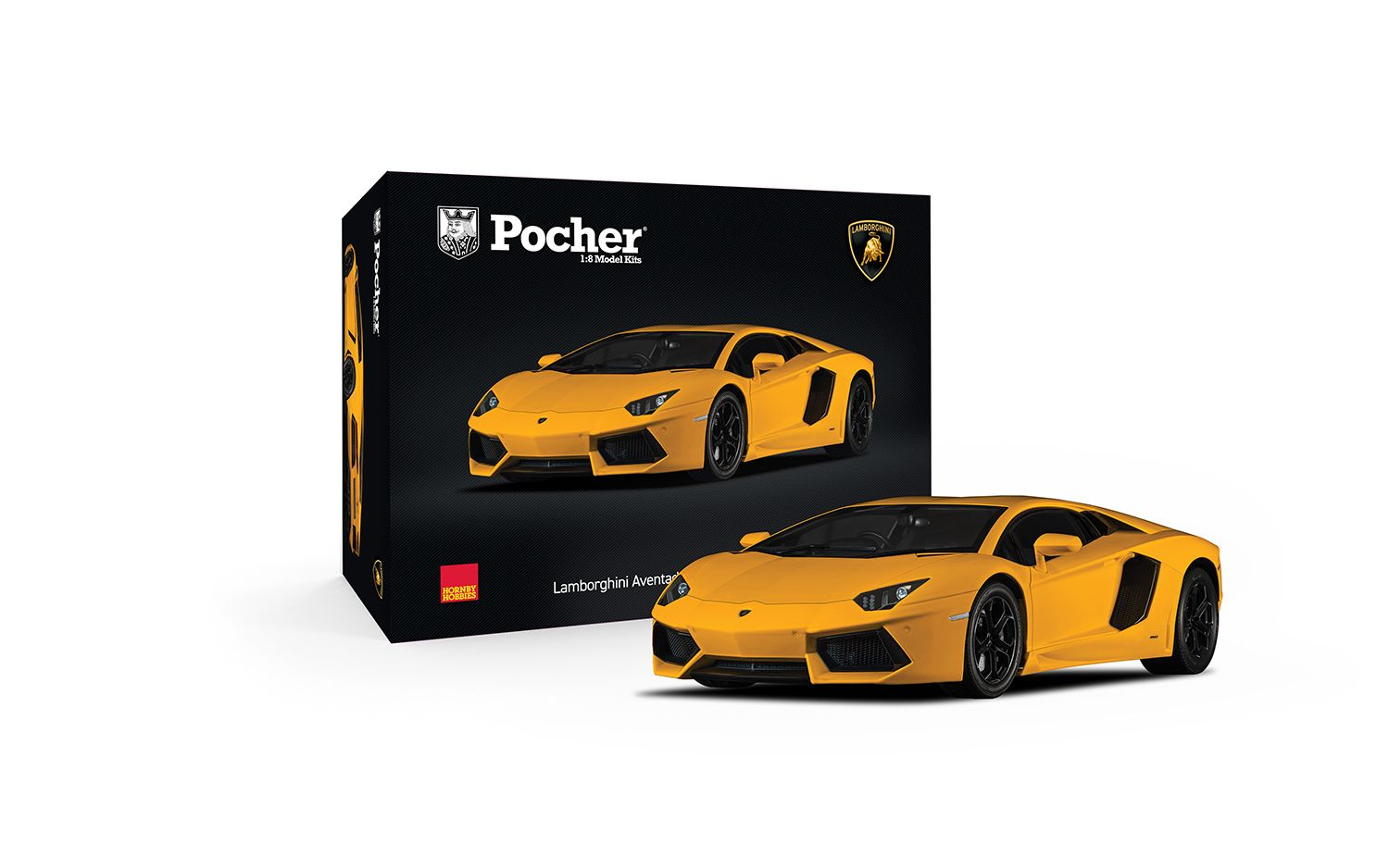 1/8 POCHER HK119 Lamborghini Aventador LP 700-4 Giallo Orion -  Kit