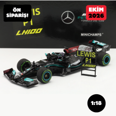 Ön Sipariş - 1/18 Minichamps L. Hamilton Mercedes-AMG F1 W12 #44 100th GP Win Sotchi formula 1 2021 - 113211544
