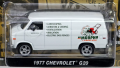 1:64 GreenLight 1977 Chevrolet G20 County Roads Series - 29730 NRFP White