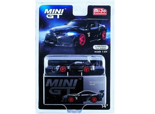 1/64 HKS Toyota GR Supra, black with red rims