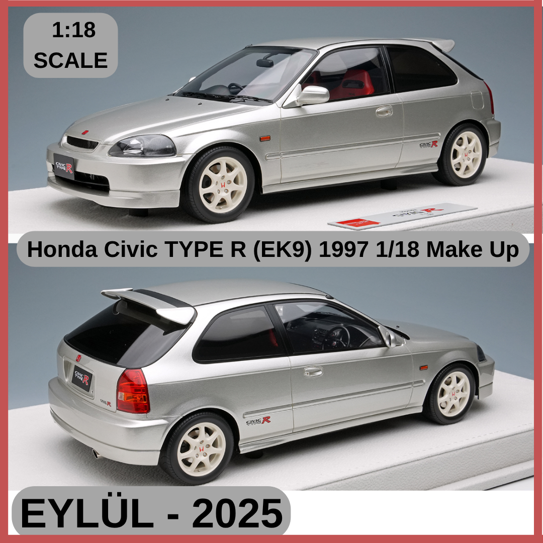 1/18  Make Up Honda Civic TYPE R (EK9) 1997 Vogue Silver Metallic