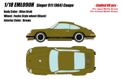 1/18  Make Up Porsche Singer 911 (964) Coupe (Olive Drab)