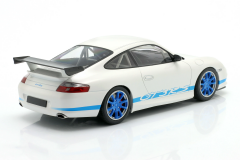 1/18 MINICHAMPS Porsche 911 (996) GT3 RS year 2002 white / blue - 155062021