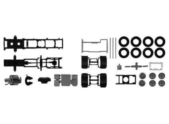 1/87 Chassis Scania CS/CR 6x2 m. CV, white/black