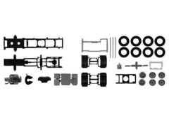 1/87 Chassis Scania CS/CR 6x2 m. CV, white/black