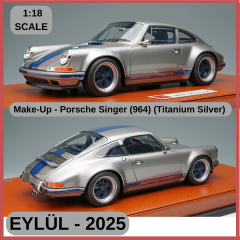 1/18  Make Up Porsche Singer 911 (964) Coupe (Titanium Silver)