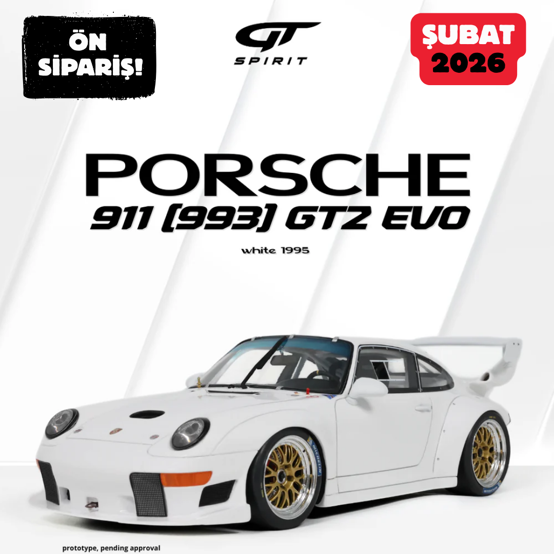 Ön Sipariş - 1/18 GT-SPIRIT Porsche 911 (993) GT2 EVO, White - GT532
