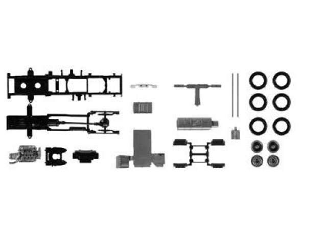 1/87 Scania CR/CS Lowliner chassis, white/black