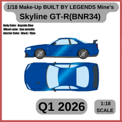 1/18 Make-Up BUILT BY LEGENDS Mine's Skyline GT-R(BNR34)