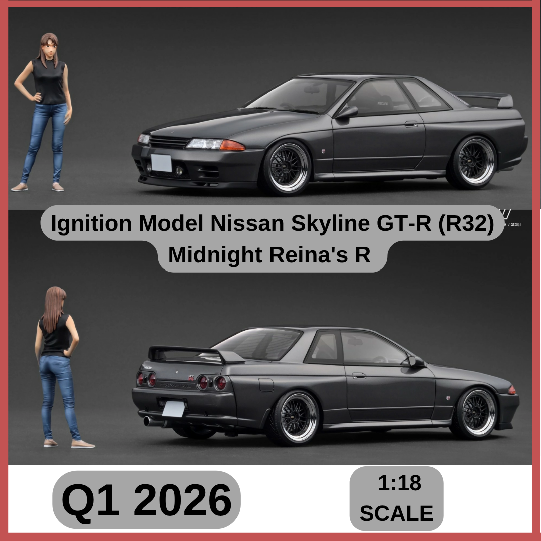 1/18 Ignition Model Nissan Skyline GT-R (R32) Midnight Reina's R