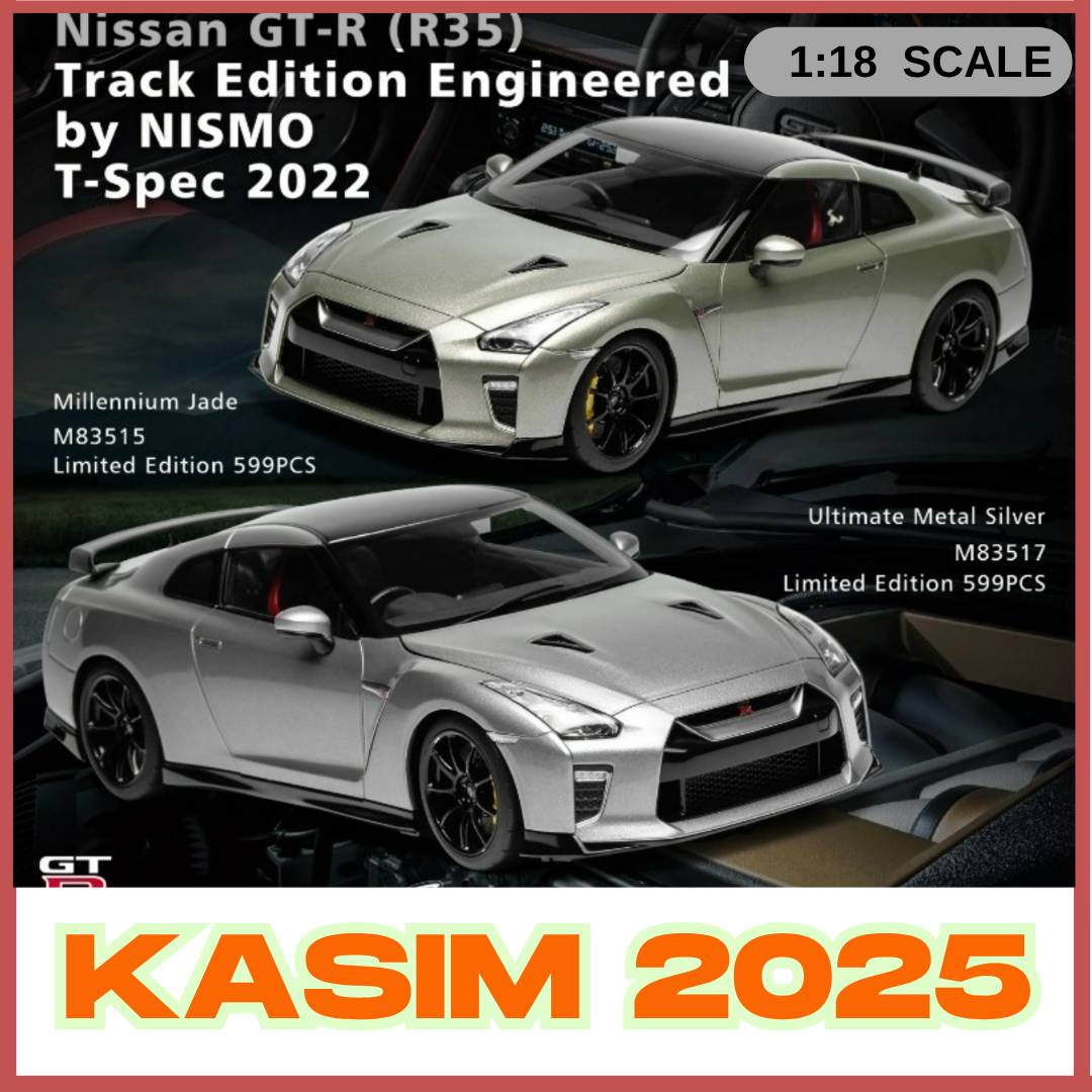 1/18 Motorhelix (Ultimate Metal Silver) Nissan Skyline GT-R R35 Nismo T-Spec