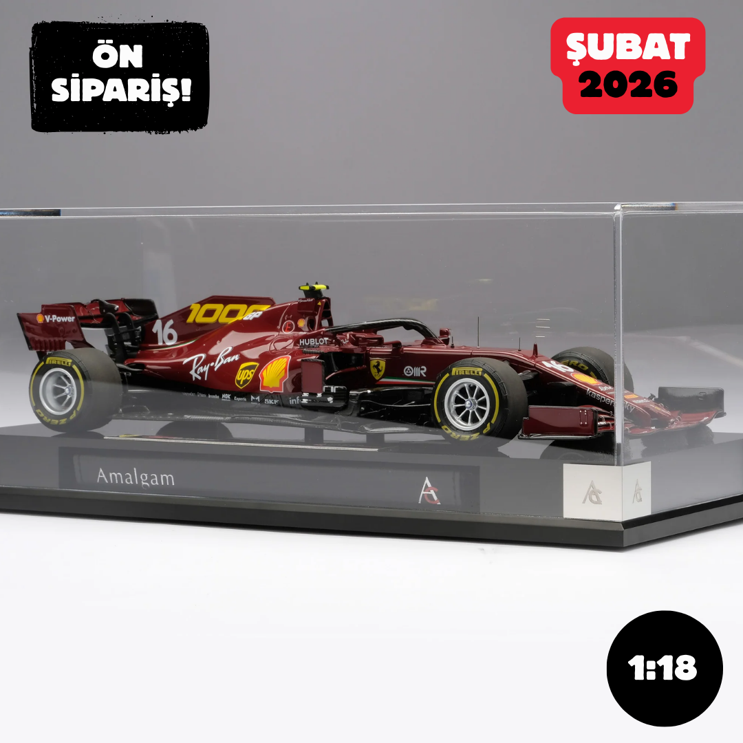 Ön Sipariş - 1/18 AMALGAM Ferrari SF1000 - 1000th Grand Prix Livery - 2020 Tuscany Grand Prix | Charles Leclerc
