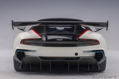 1/18 AUTOart Aston Martin Vulcan (Stratus White) with Red and Blue stripes - 70261