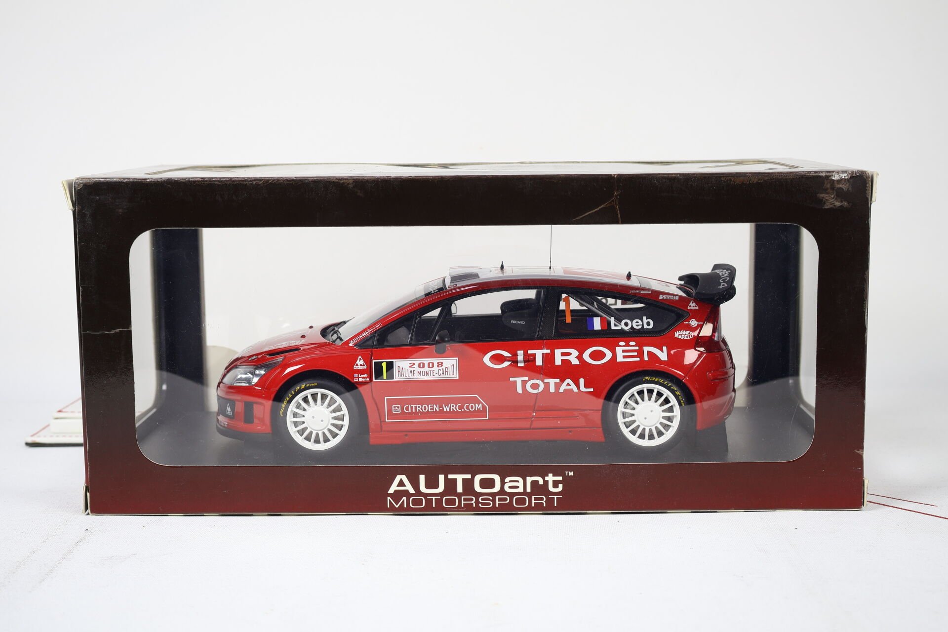 CITROËN C4 WRC #1 LOEB Hybrid4 présentation 2008 IXO 1/43 Ram335 sous plexiglas EUR 9,95 - FR