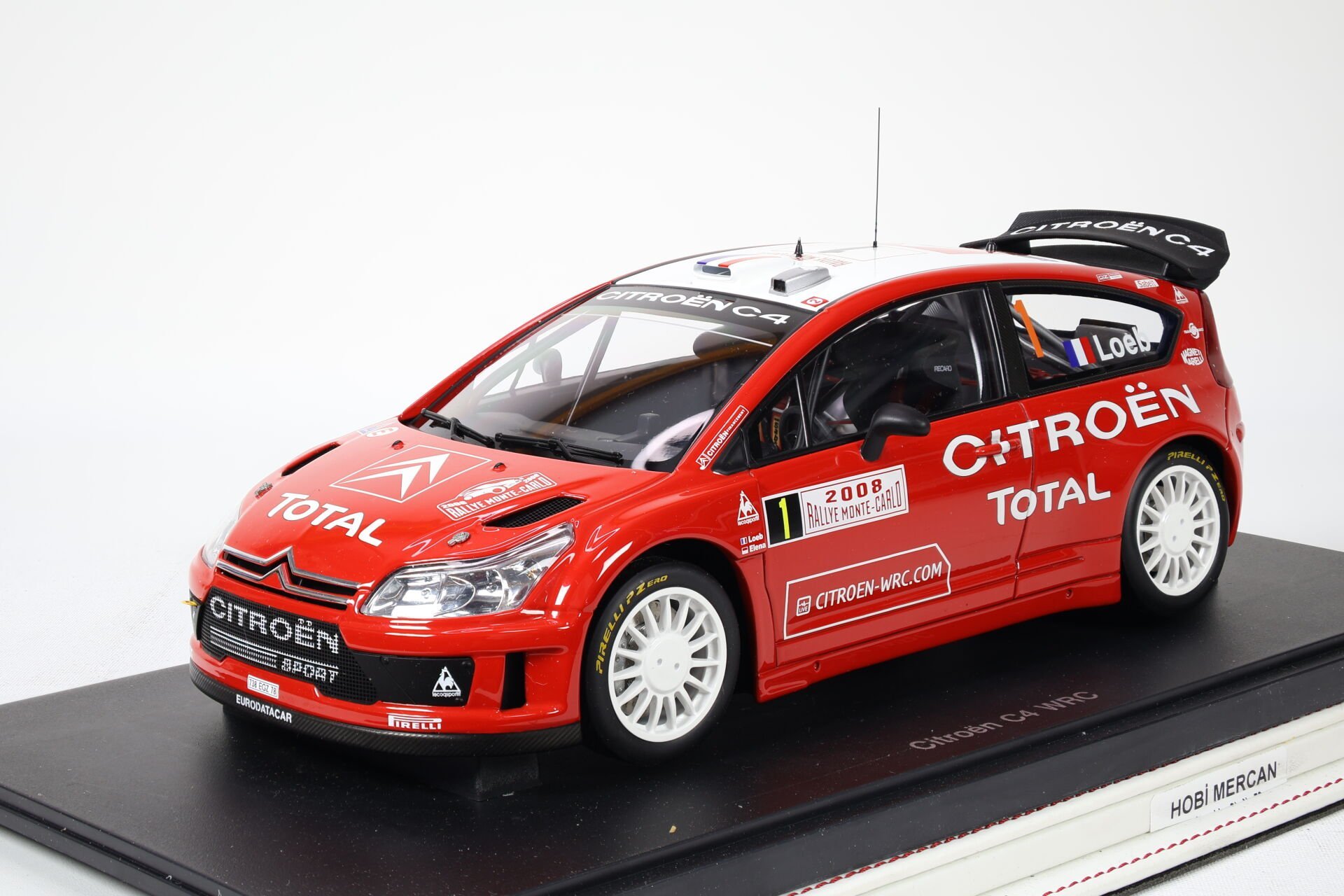 1/18 AUTOART - CITROEN - C4 WRC N 1 WINNER RALLY MONTECARLO 2008 S.LOEB - D.ELENA