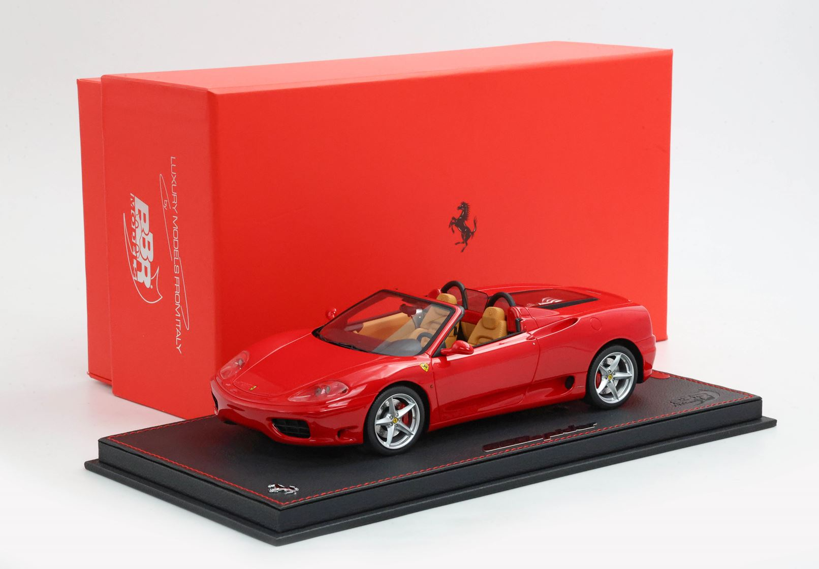 1/18 BBR Ferrari 360 Modena Spider manual gear Rosso Corsa - Beige