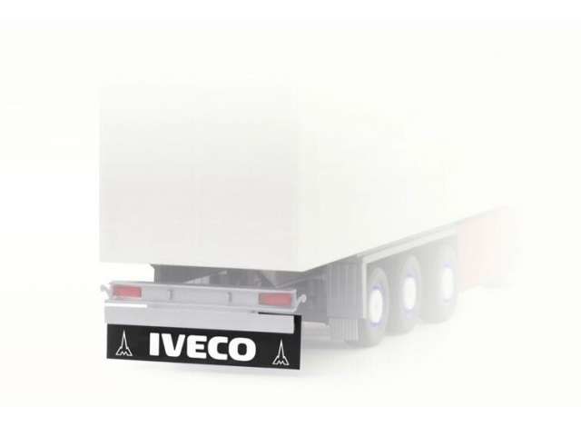 1/87 Semi-trailer mud flaps/ Heck spritz flaps *Iveco* (8x), black/white