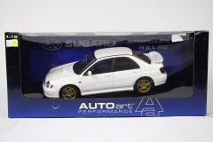 1/18 AUTOART  SUBARU NEW AGE IMPREZA WRX STI WHITE SEDAN