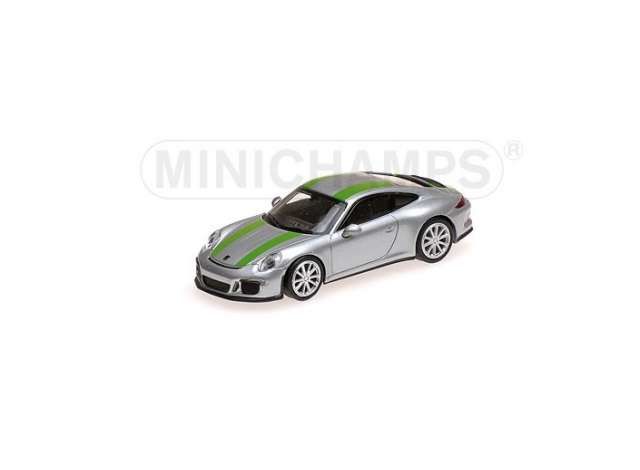 2016 Porsche 911 R, silver with green stripes
