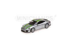2016 Porsche 911 R, silver with green stripes