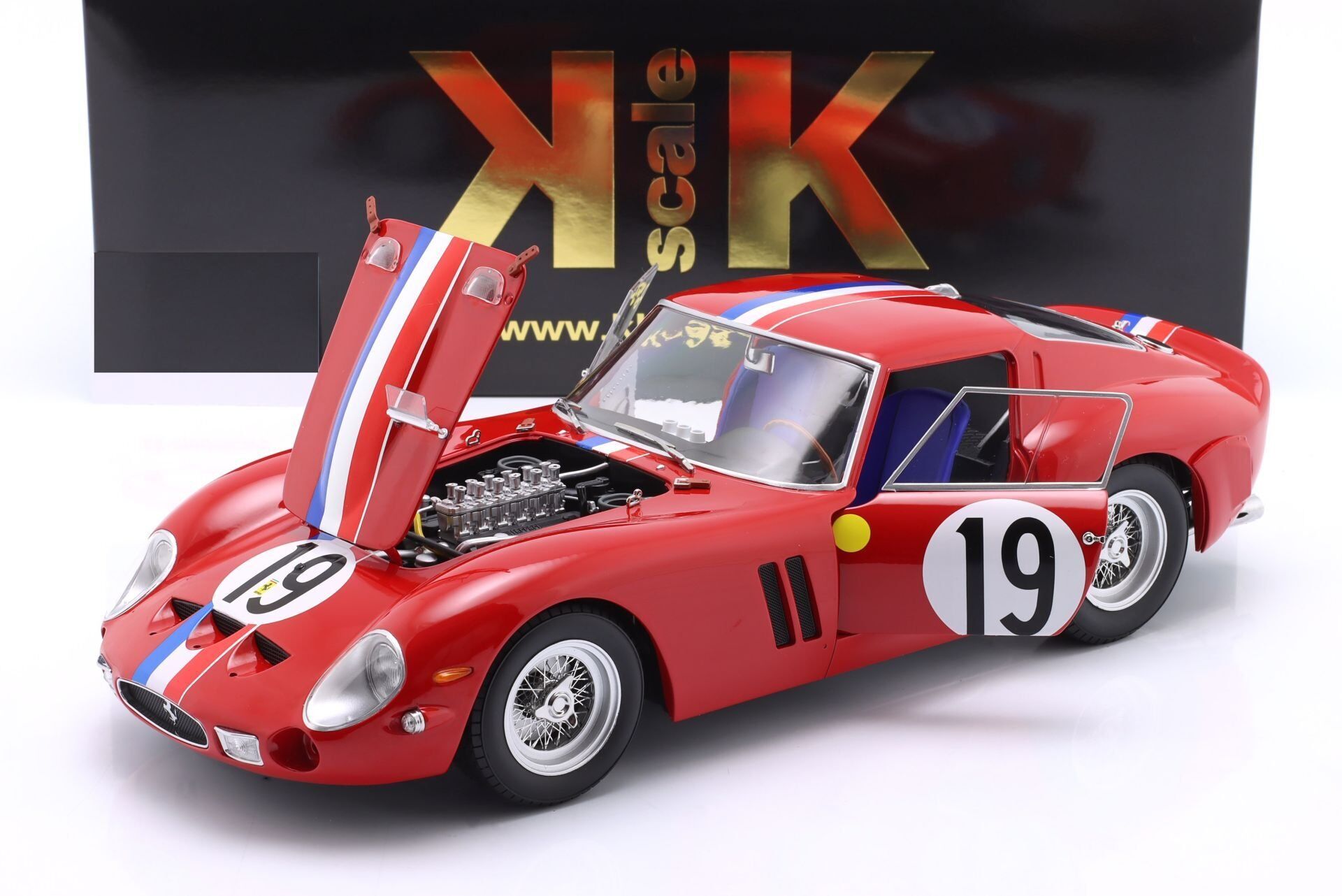 KK-SCALE - FERRARI - 250 GTO 3.0L V12 COUPE TEAM PIERRE NOBLET N 19 2nd 24h LE MANS 1962 JEAN GUICHET - PIERRE NOBLET