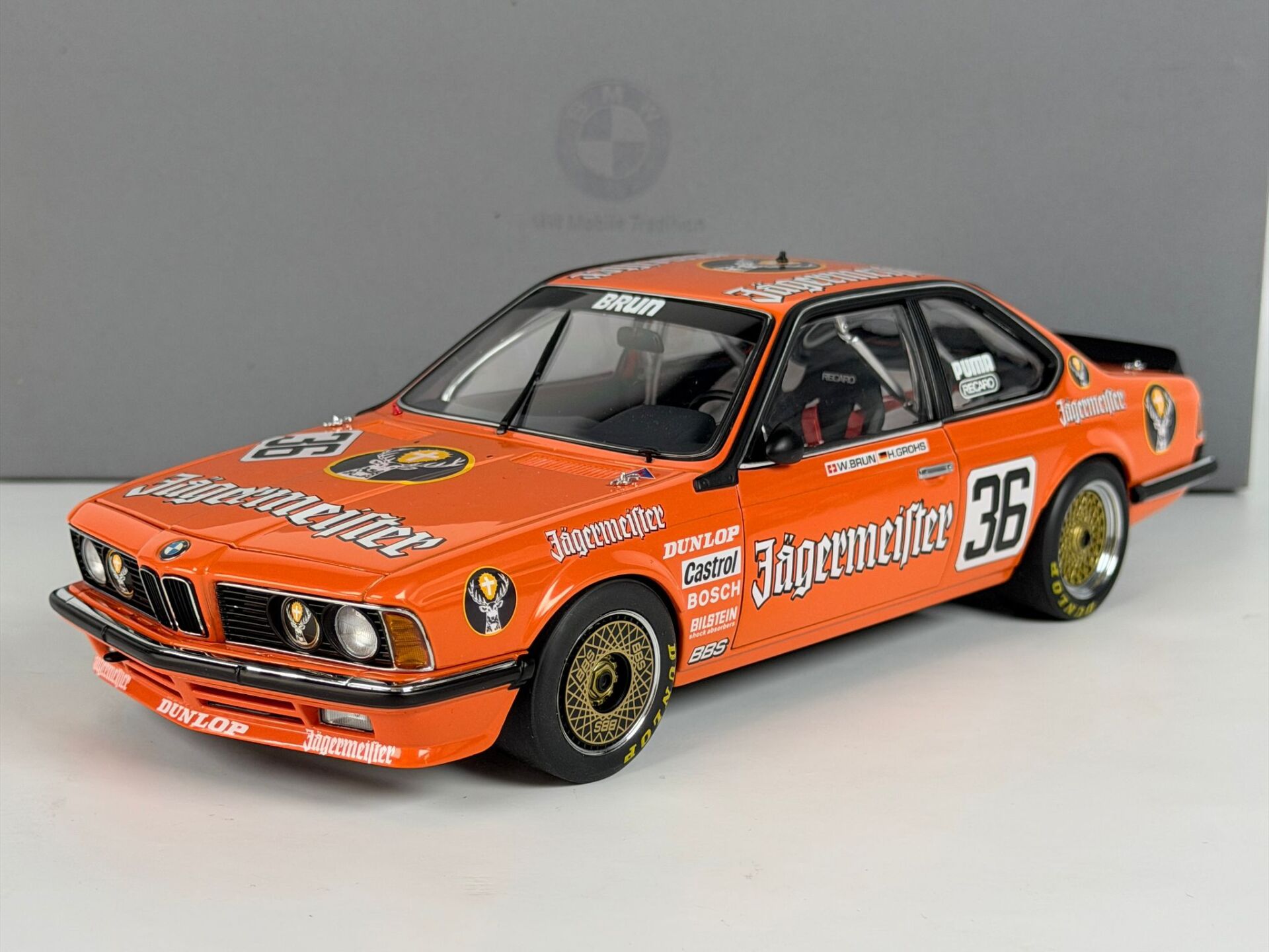 AUTOART - BMW - 6-SERIES 635CSi TEAM JAGERMEISTER N 36 ETCC GROUP-A 1984 BRUN - GROHS