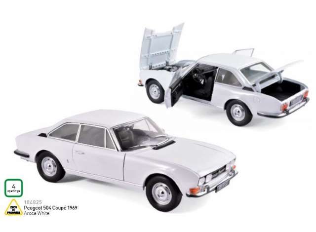 1969 Peugeot 504 Coupé, arose white