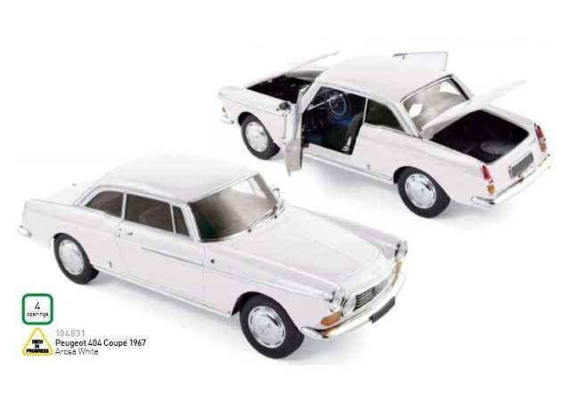1967 Peugeot 404 Coupe, arosa white