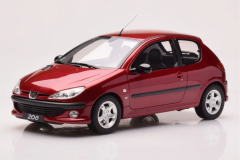1/18 OTTO Peugeot 206 S16 Red - OT1039