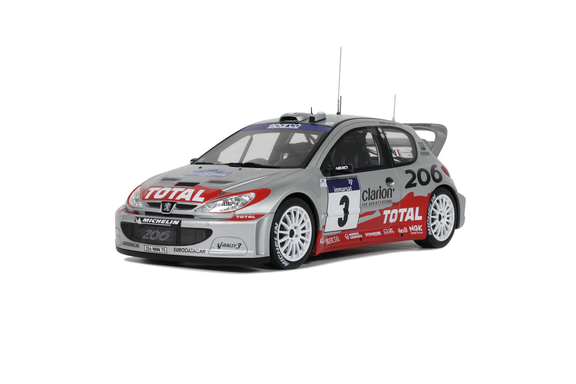 OTTO-MOBILE - PEUGEOT - 206 WRC TEAM PEUGEOT TOTAL N 3 WINNER RALLY TOUR DE CORSE 2002 GILLES PANIZZI - HERVE PANIZZI