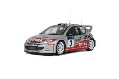 OTTO-MOBILE - PEUGEOT - 206 WRC TEAM PEUGEOT TOTAL N 3 WINNER RALLY TOUR DE CORSE 2002 GILLES PANIZZI - HERVE PANIZZI