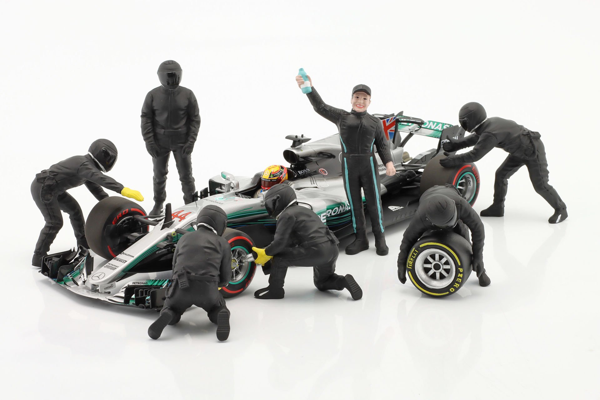 formula 1 Pit Crew figure set #3 Team Black 1:18 American Diorama
