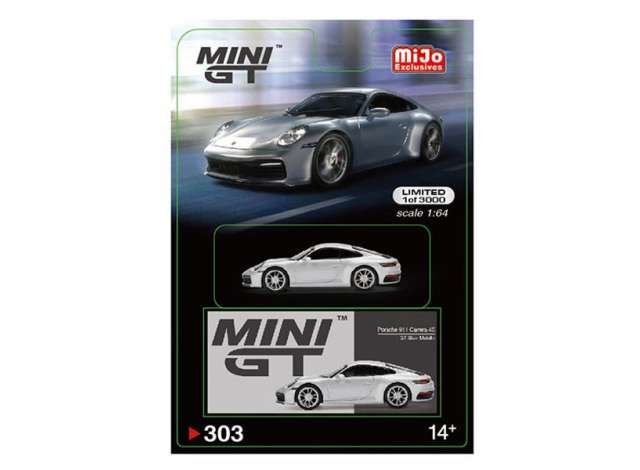 1/64 Porsche 911 (992) Carrera 4S GT, silver metallic