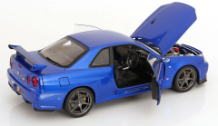 1/12 KK SCALE Nissan R34 Skyline GT-R V-Spec II Bayside Blue - KKDC120211-1