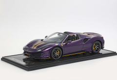 1/12 BBR-MODELS Ferrari 488 Pista Spider Open roof Viola Hong Kong - Yellow