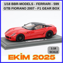 1/18 BBR-MODELS - FERRARI - 599 GTB FIORANO 2007 - F1 GEAR BOX