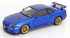 1/12 KK SCALE Nissan R34 Skyline GT-R V-Spec II Bayside Blue - KKDC120211-2