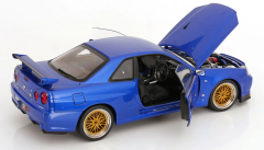 1/12 KK SCALE Nissan R34 Skyline GT-R V-Spec II Bayside Blue - KKDC120211-2