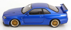 1/12 KK SCALE Nissan R34 Skyline GT-R V-Spec II Bayside Blue - KKDC120211-2