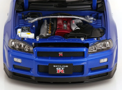 1/12 KK SCALE Nissan R34 Skyline GT-R V-Spec II Bayside Blue - KKDC120211-2