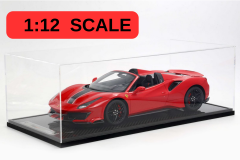 1/12 Ferrari 488 Pista Spider Open roof Rosso Corsa - striscia nero argento
