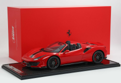 1/12 Ferrari 488 Pista Spider Open roof Rosso Corsa - striscia nero argento