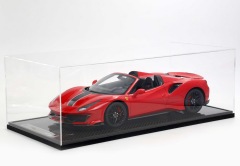 1/12 Ferrari 488 Pista Spider Open roof Rosso Corsa - striscia nero argento