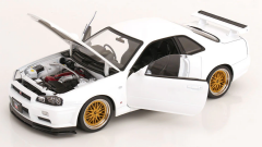 1/12 KK SCALE Nissan R34 Skyline GT-R V-Spec II White - KKDC120213-2