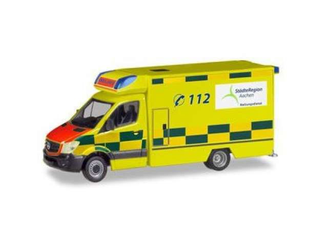 1/87 Mercedes Benz Sprinter Fahrtec Aachen city Region, yellow/green