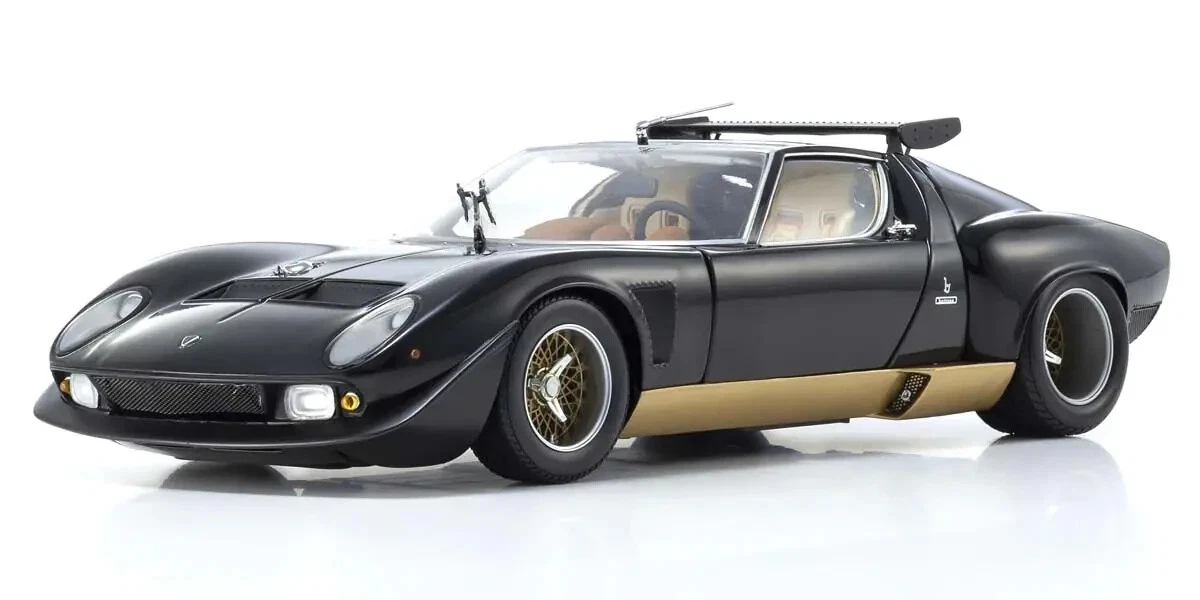 1/18 Kyosho Lamborghini Miura SVR (Black/Gold) - KYO8319BG