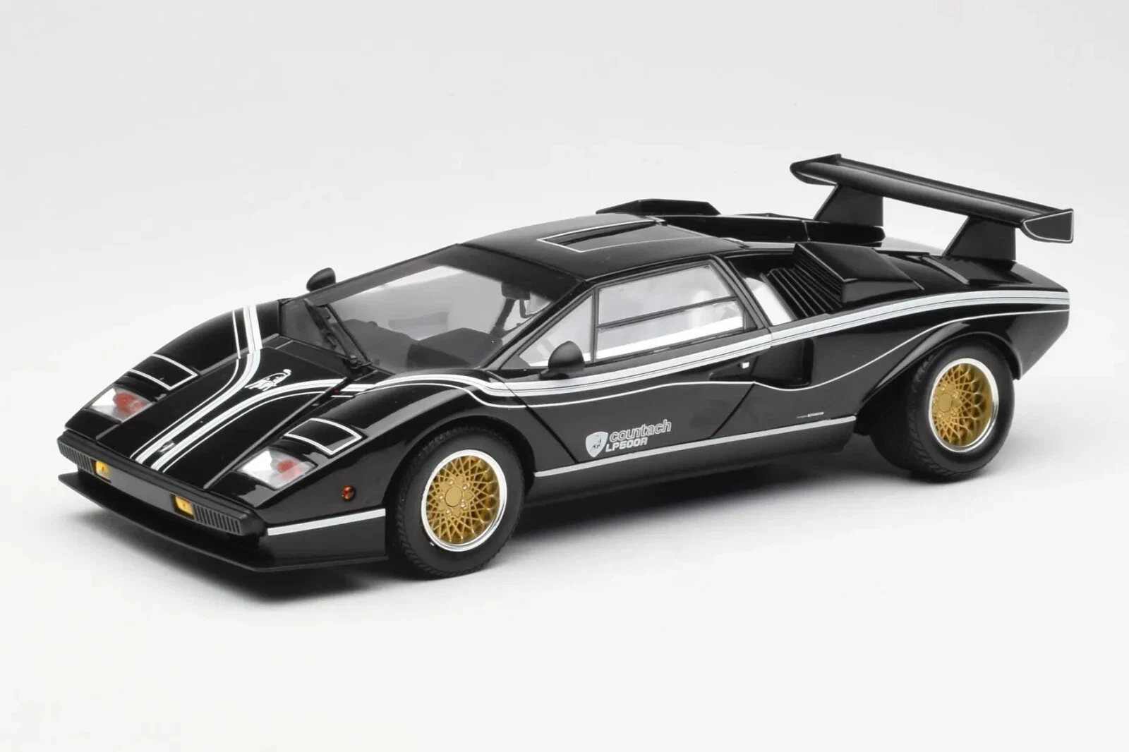 1/18 Kyosho Lamborghini Countach LP500R, schwarz/weiss - KYO8320C0