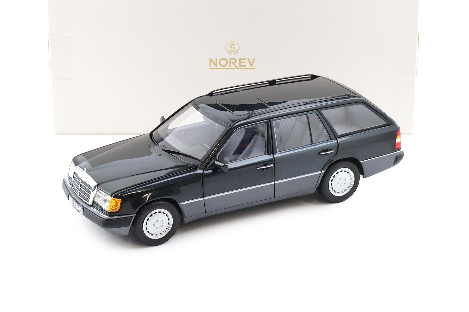 1/18 NOREV - Mercedes 300D T-Modell Estate S124 E-Class 1990 blue-black - 183960
