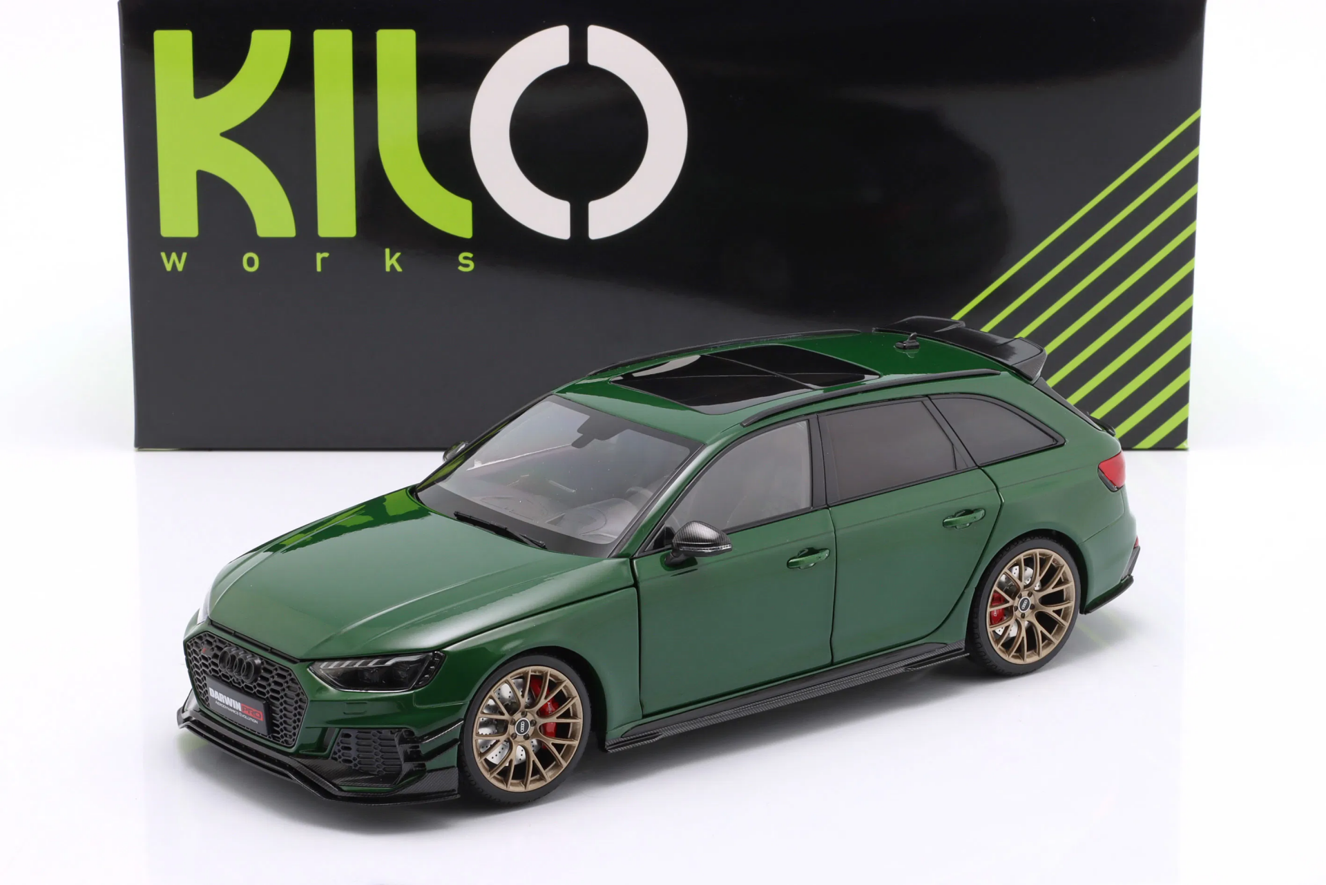 1/18 Kengfai & Kilo Works Audi RS4 Darwin (Green Metallic) - VAKW02302